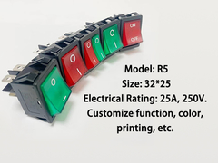 라이트 컨트리 로커 스위치 32*25mm 25A 250V