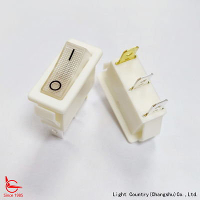 공장 고품질 흰색 LED 조명 로커 스위치, R4, 33x15mm, ON-OFF, 20A 125V