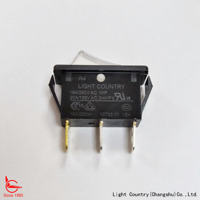 공장 고품질 흰색 LED 조명 로커 스위치, R4, 33x15mm, ON-OFF, 20A 125V