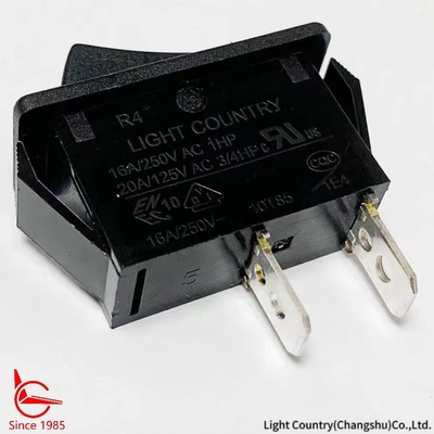 타이완 라이트 컨트리 R4 블랙 ON OFF 로커 스위치 33*15mm 16A 250V